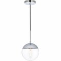 Cling Eclipse 1 Light Pendant Ceiling Light with Clear Glass Chrome CL2945036